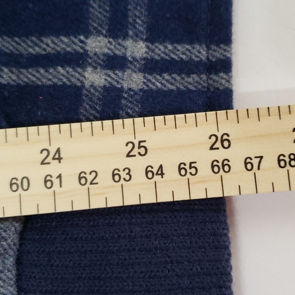 Old Navy Wool Blend Bomber Jacket Plaid Womens Medium Tall Blue Gray - Picture 14 of 14